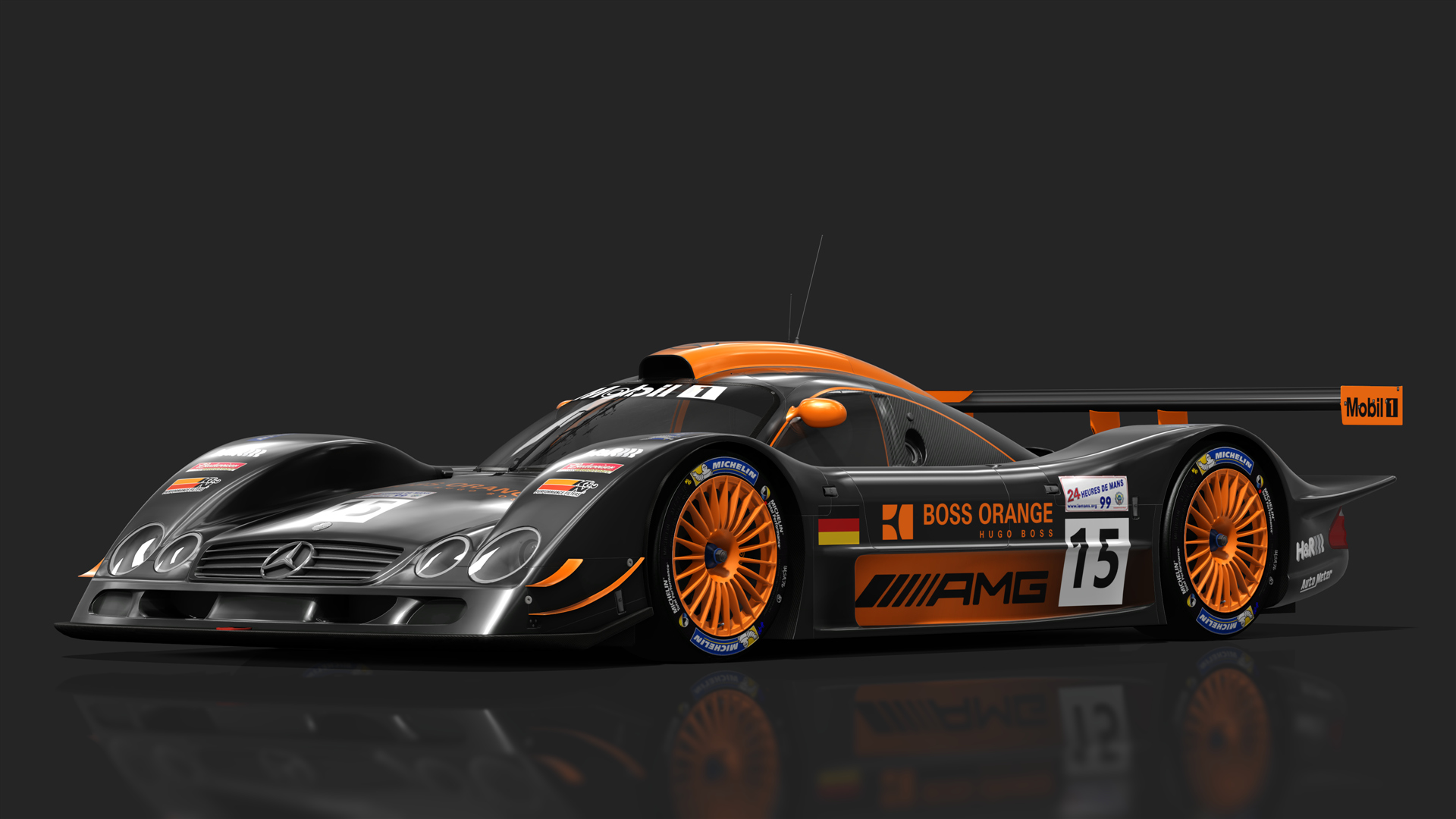 URD GT1 90s Mercedes-Benz CLR LM, skin HUGO_BOSS_ORANGE