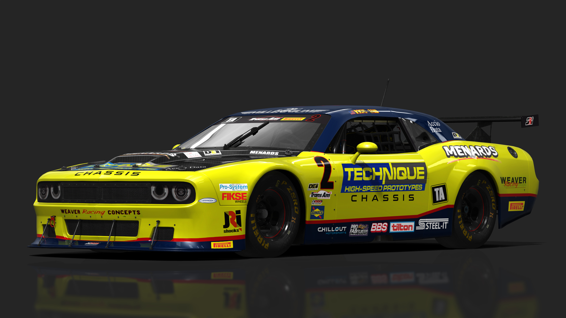 TA2 Dodge Challenger, skin 2023 Weaver Racing #2