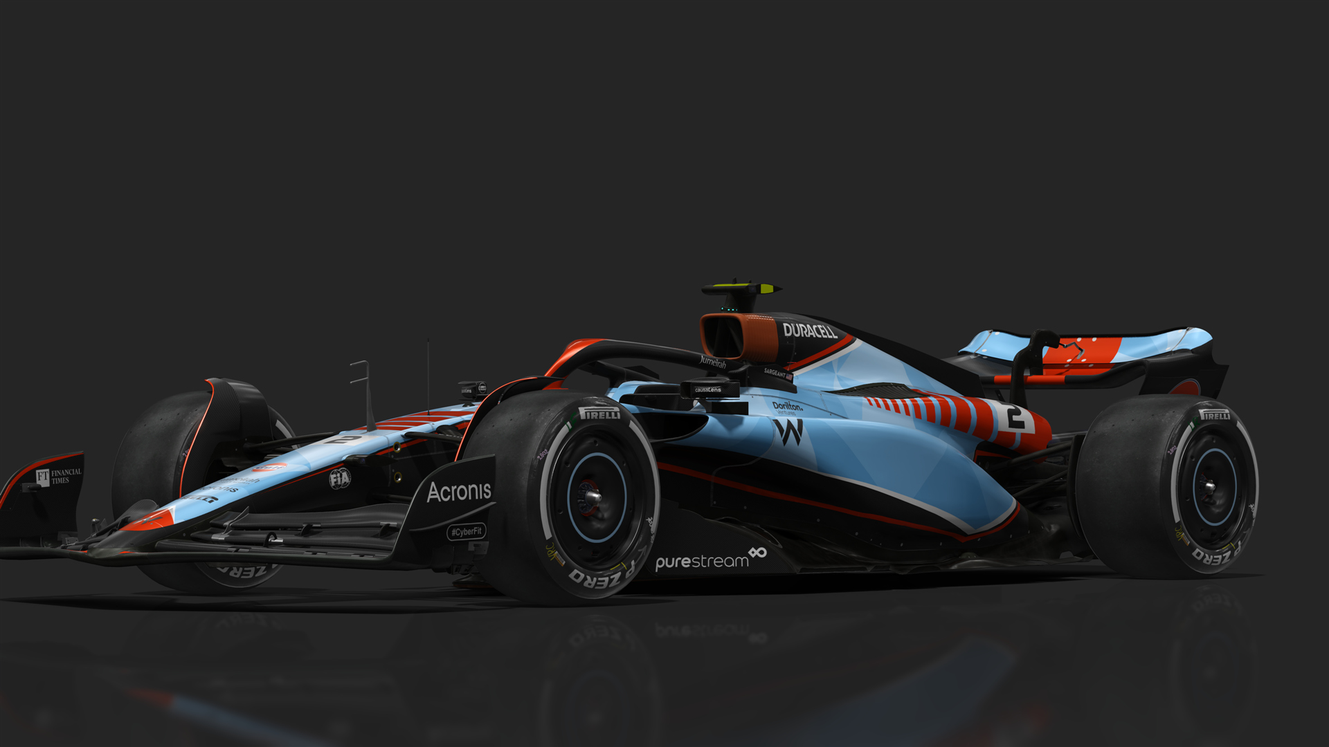 VRC Formula 1 2023, skin FW45_Gulf_2_Sargeant