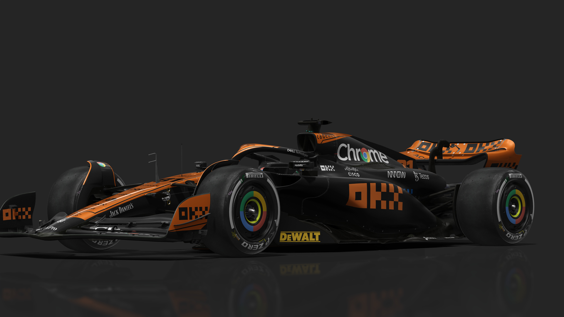 VRC Formula 1 2023, skin MCL60_Stealth_81_Piastri