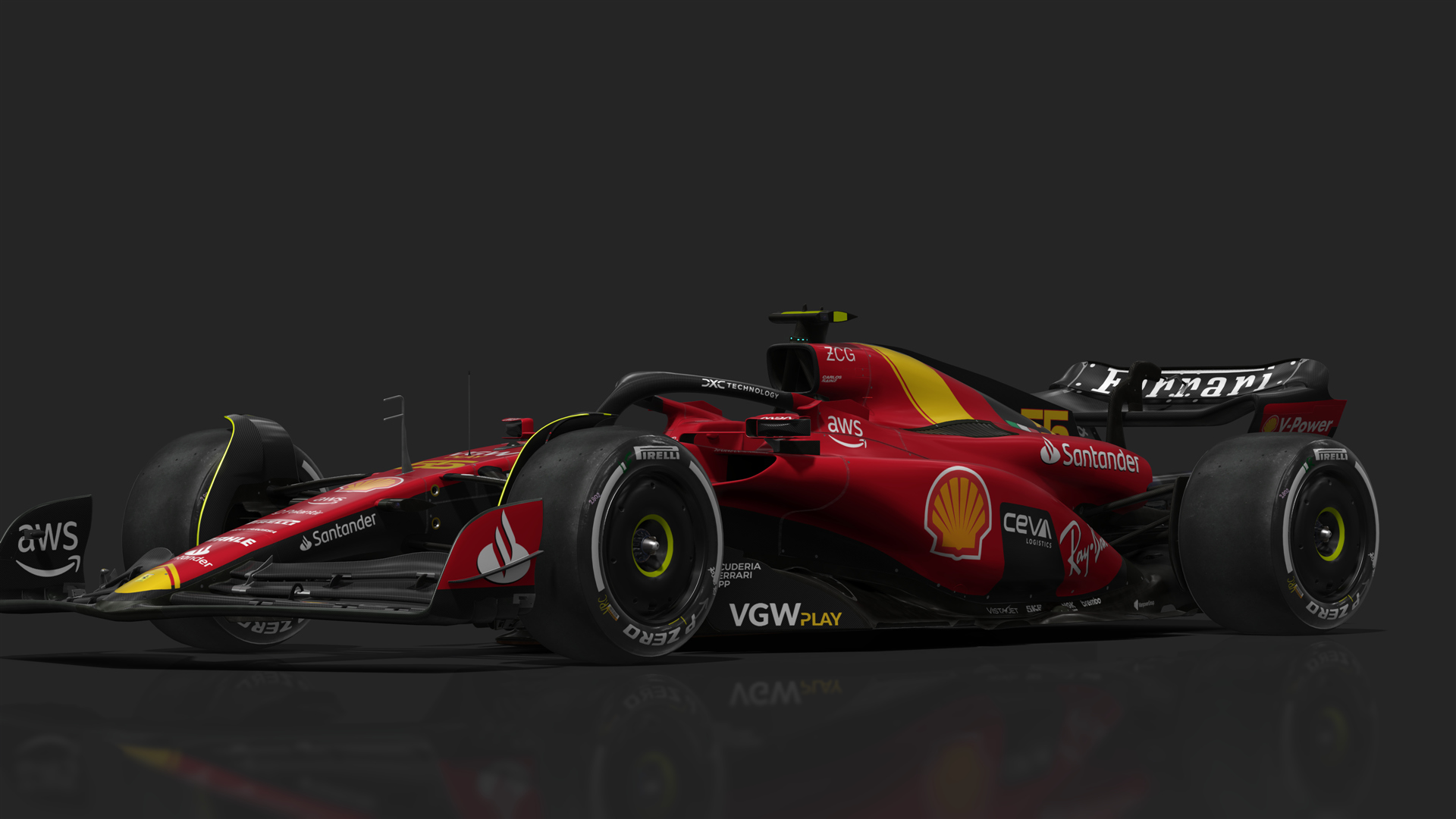 VRC Formula 1 2023, skin SF23_Monza_55_Sainz