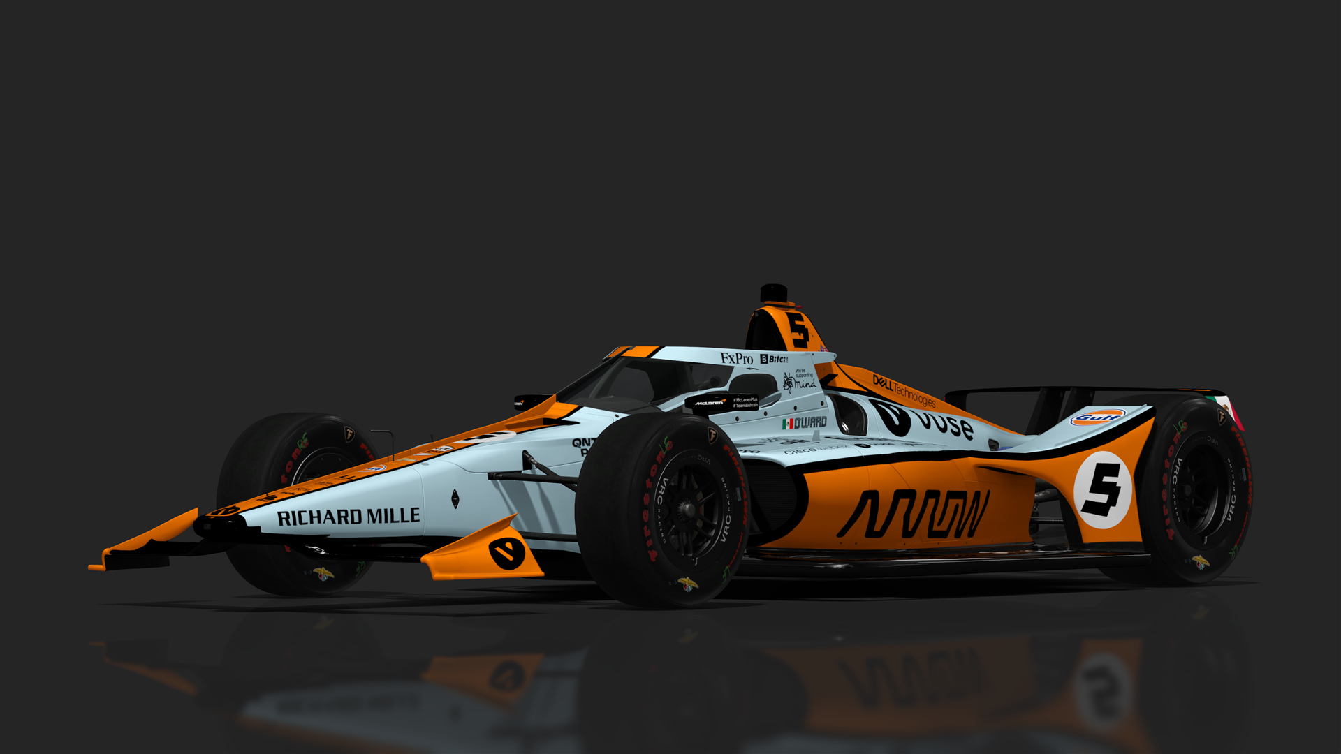VRC Dallara IR18 2021 (Oval Kit), skin 05_OWard_Gulf