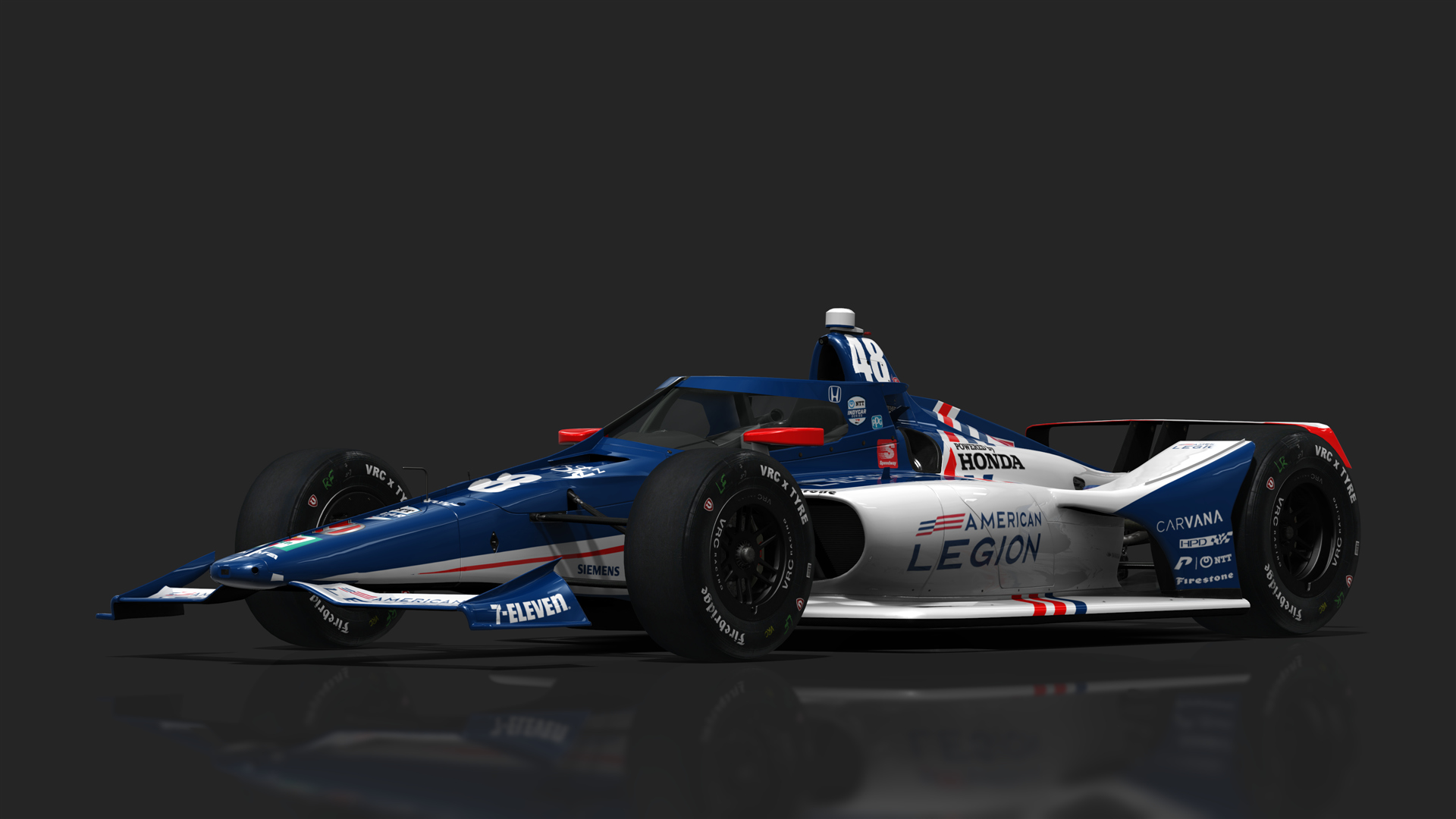VRC Dallara IR18 2021 (Oval Kit), skin 48_TonyKanaan