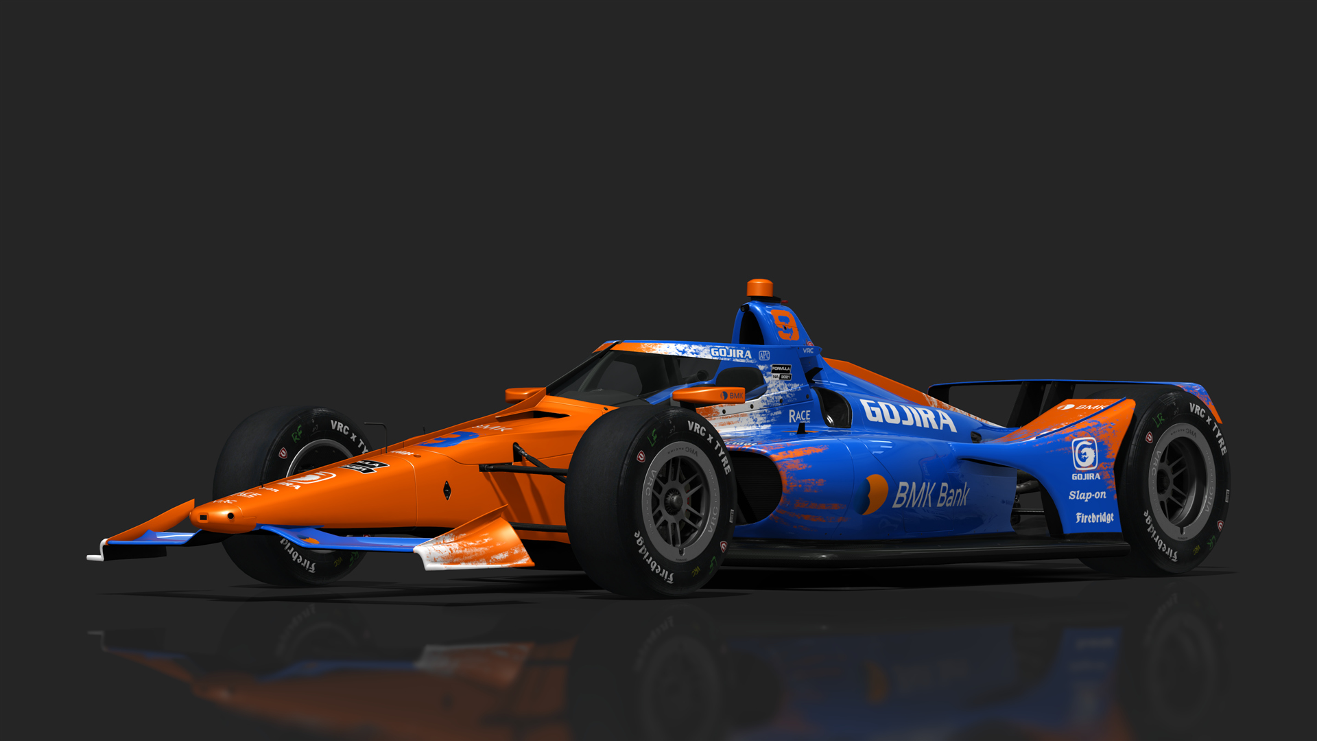 VRC Dallara IR18 2021 (Oval Kit), skin 9_Gojira_Gassi