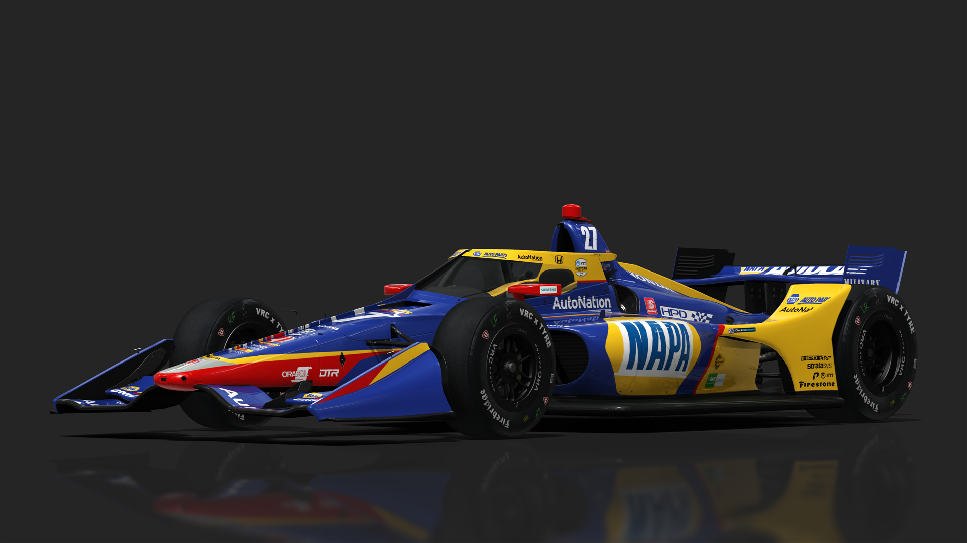 VRC Dallara IR18 2021 (Short Oval Kit), skin 27_Alexander_Rossi_Napa