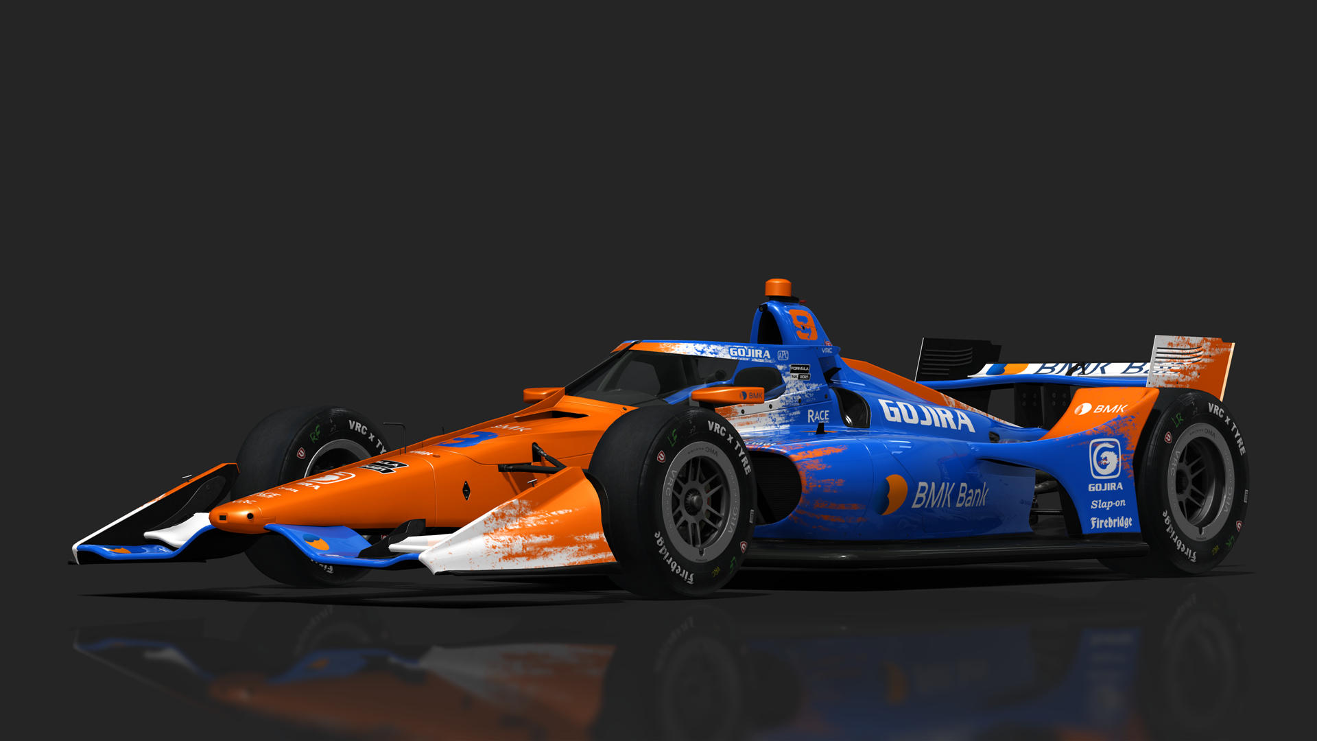 VRC Dallara IR18 2021 (Short Oval Kit), skin 9_Gojira_Gassi